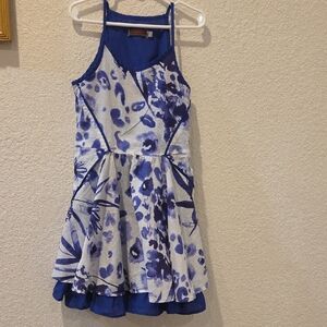 Catimini Blue and White Floral Kids Dress